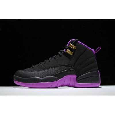 Nike GS "Hyper Violet" Ženske Air Jordan 12 Ljubičaste Crne Metalne Zlatne | RBCTJ7IU