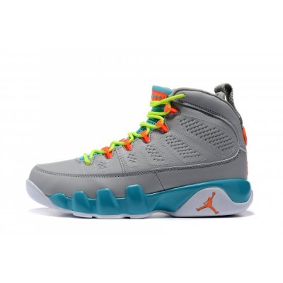 Nike GS Wolf Ženske Air Jordan 9 Sive Narančaste Zelene | QFY1MPY6