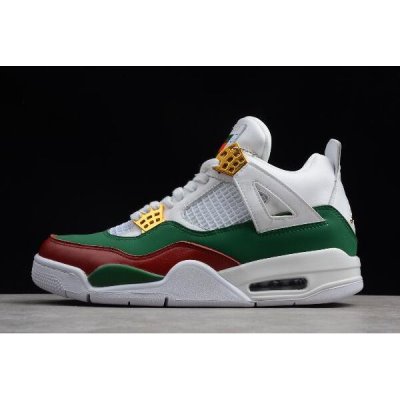 Nike "Gg" Muške Air Jordan 4 Bijele Zelene Crvene Zlatne | 9JRTKZ7Y