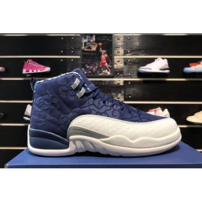 Nike "International Flight" Muške Air Jordan 12 Svijetlo Tamnoplave | XZVE2226
