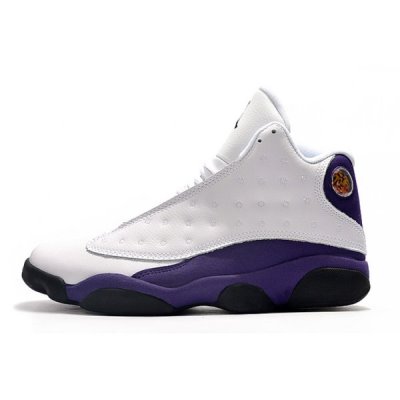 Nike "Lakers" Muške Air Jordan 13 Bijele Crne Ljubičaste | 3W2XYS94