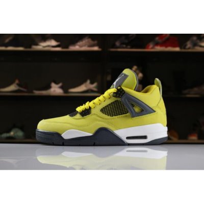 Nike "Lightning" Muške Air Jordan 4 Svijetlo Žute Tamno Plave Sive | Y2JTJB3H
