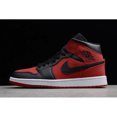 Nike Mid "Banned" Muške Air Jordan 1 Crvene Crne | D9M315AH