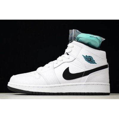 Nike Mid GS "Hyper Jade" Ženske Air Jordan 1 Bijele Crne | 12YJCCFQ