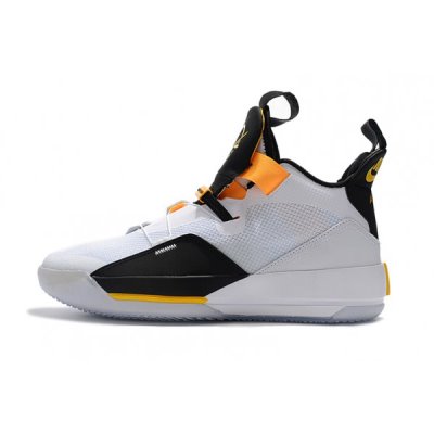 Nike "Oladipo Pe" Muške Air Jordan 33 Bijele Crne Žute | JYKXYJK0