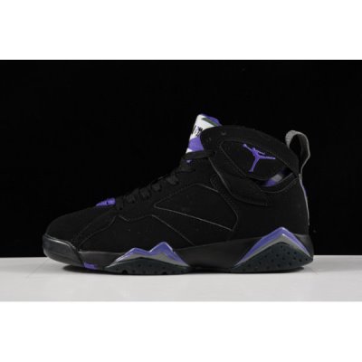 Nike "Ray Allen" Muške Air Jordan 7 Crne Ljubičaste Tamno Sive | CC38F3NH