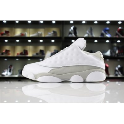 Nike Retro Low "Pure Money" Muške Air Jordan 13 Bijele Metalne Sive | RJCXXB1E