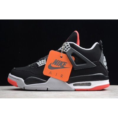 Nike Retro OG "Bred" Muške Air Jordan 4 Crvene Crne Sive | AXB750HM