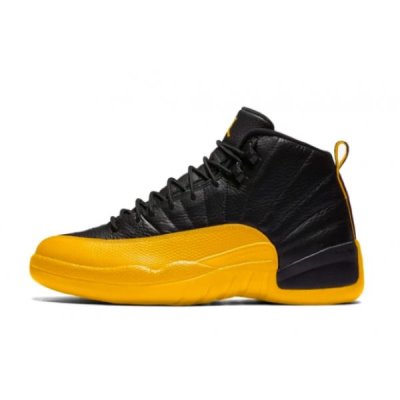 Nike "University Gold" Muške Air Jordan 12 Zlatne Crne | 26R6ATNV
