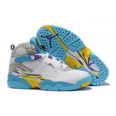 Nike "White Aqua" Muške Air Jordan 8 Bijele Svijetlo Tirkizne Crvene | 5IAV2F21