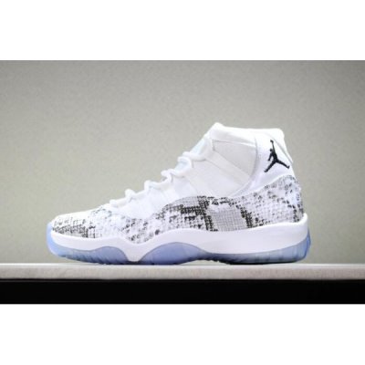 Nike "White Snakeskin" Muške Air Jordan 11 Bijele Zmijski Print Boje Kože | D8AHE8NF