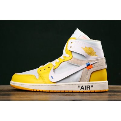 Nike X NRG Muške Air Jordan 1 Bijele Tamno Žute | DYX0X86O